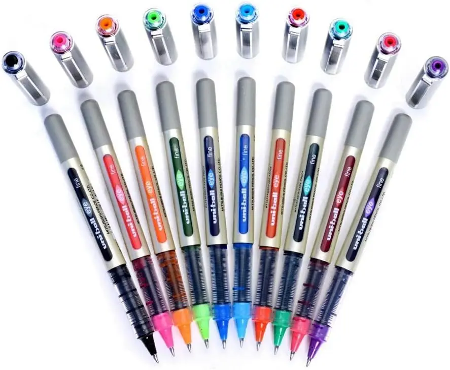 

10-Pack 0.7mm Rollerball Pens with Smooth Writing, Assorted Colors for School, Office & Gifts