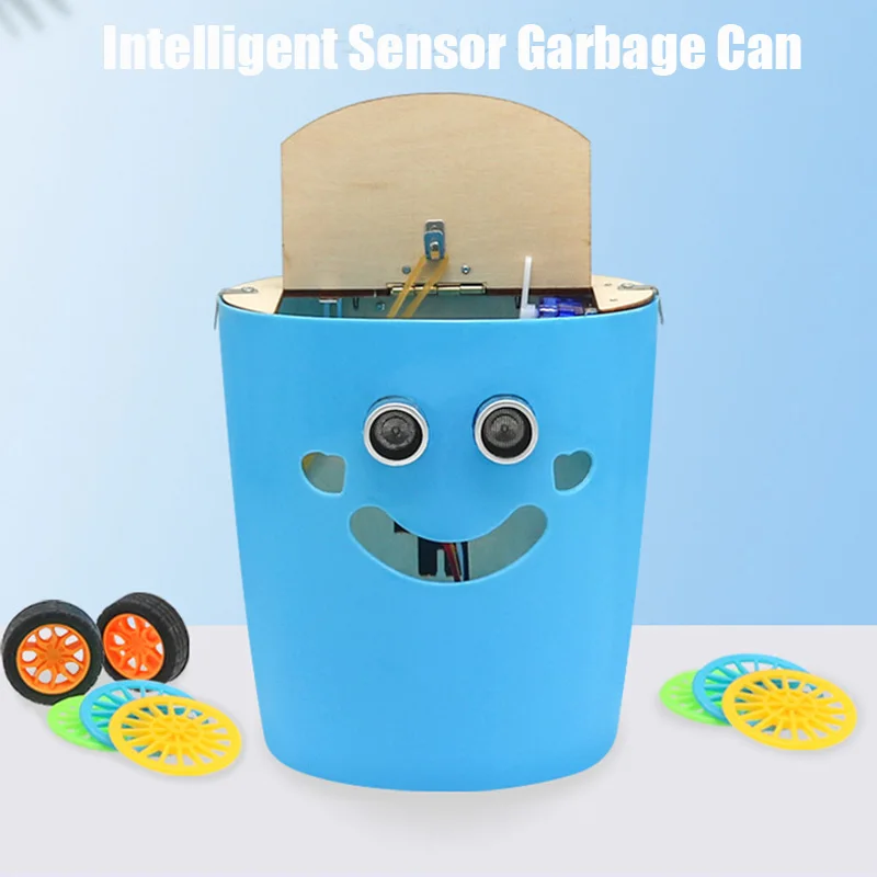 Fai da te Smart Trash Can Assembly Kid Student Science Education formazione scientifica attrezzature sperimentali giocattoli a vapore per regalo per