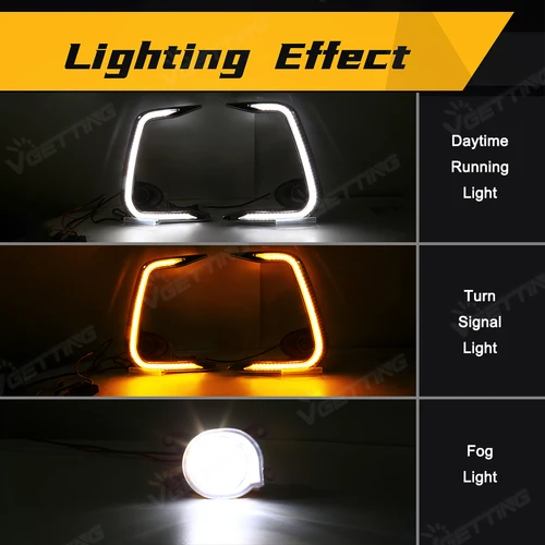 Imagen 2 del producto Luz LED antiniebla delantera para coche, luz de señal de giro con cubiertas cromadas, para Toyota Corolla Sedan 2019 2020 2021 2022