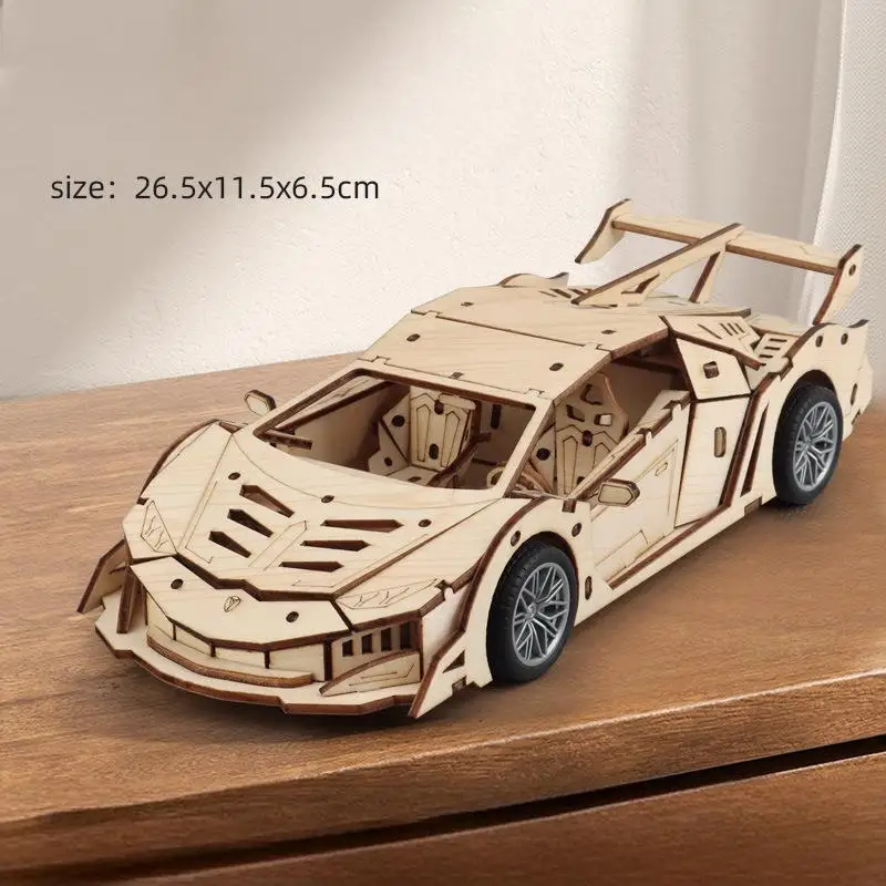 OUZEY 3D 나무 SUV 자동차 모델 - DIY 기계 조립 키트, 창의적인 건축 프로젝트 및 성인 및 청소년용 홈 데코 14세 이상