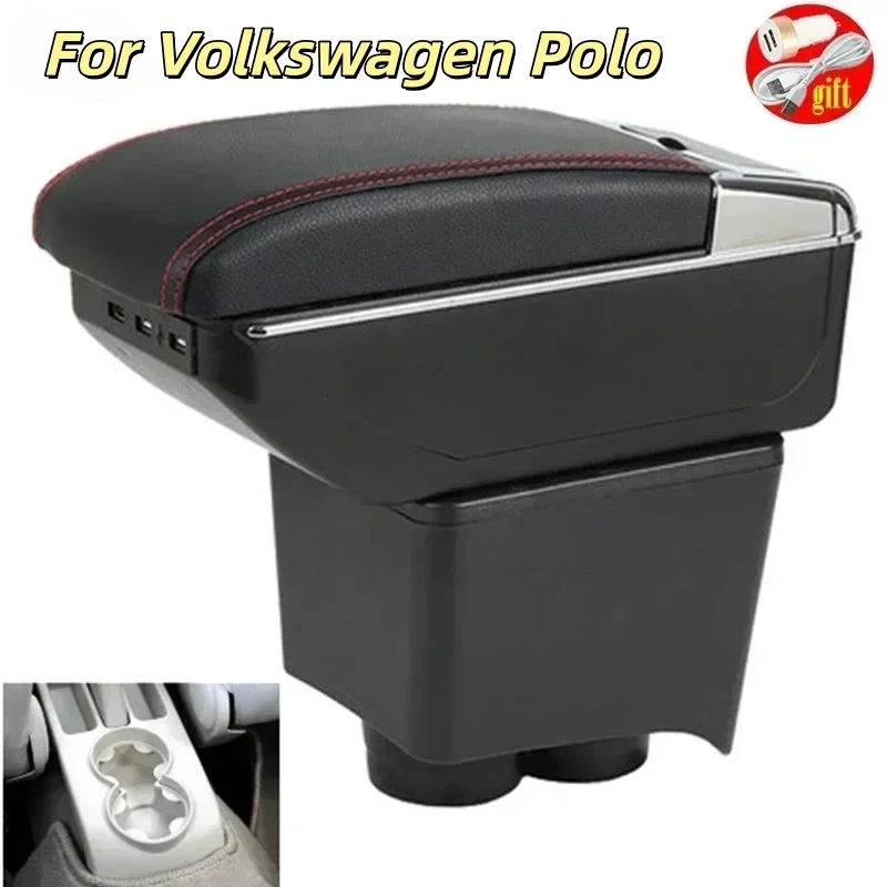 

For Volkswagen Polo Car Armrest Box For VW POLO Mk5 6R Vento 2002-2009 Car Accessories Simple installation