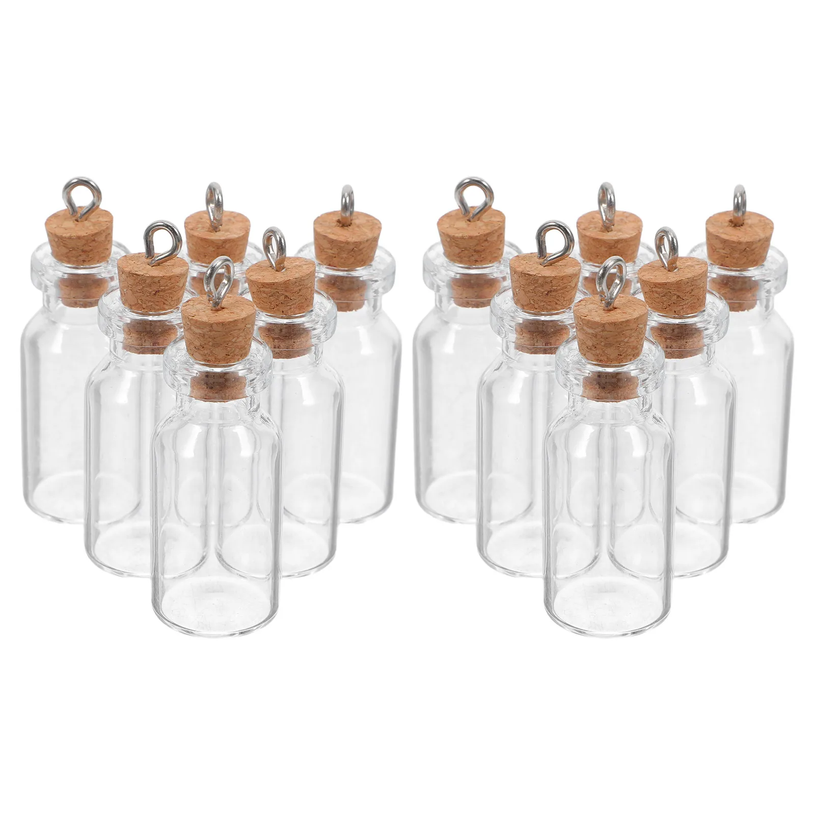 

15pcs Mini Glass Bottles 3Ml With Cork Stoppers Transparent Wishing Jars For Diy Wedding Party Decor Small Decorative Glass