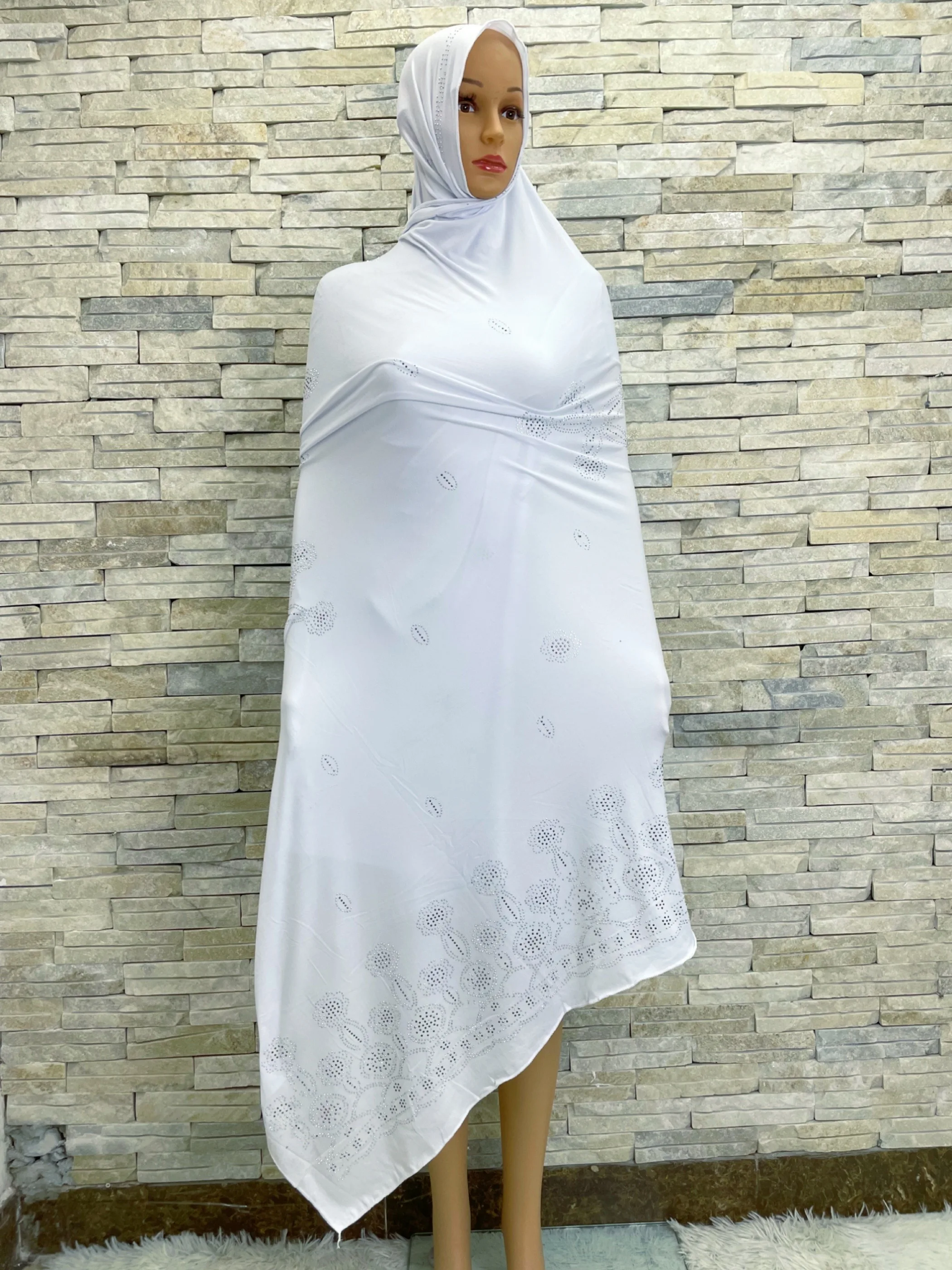 2023Dubai New Soft Spring Cotton Scarf KASHKHA Hijab For African Muslim Women Islam Pray Big Shawls Wraps HB277