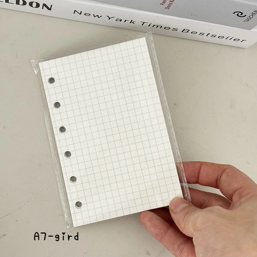 غطاء دفتر ملاحظات مجلة أوراق شجر فضفاضة M5/A7، غلاف محمول بثلاثة أضعاف، أوراق/حقائب إعادة تعبئة ذاتية الصنع، منظم تخزين كتيب غير المرغوب فيه #6