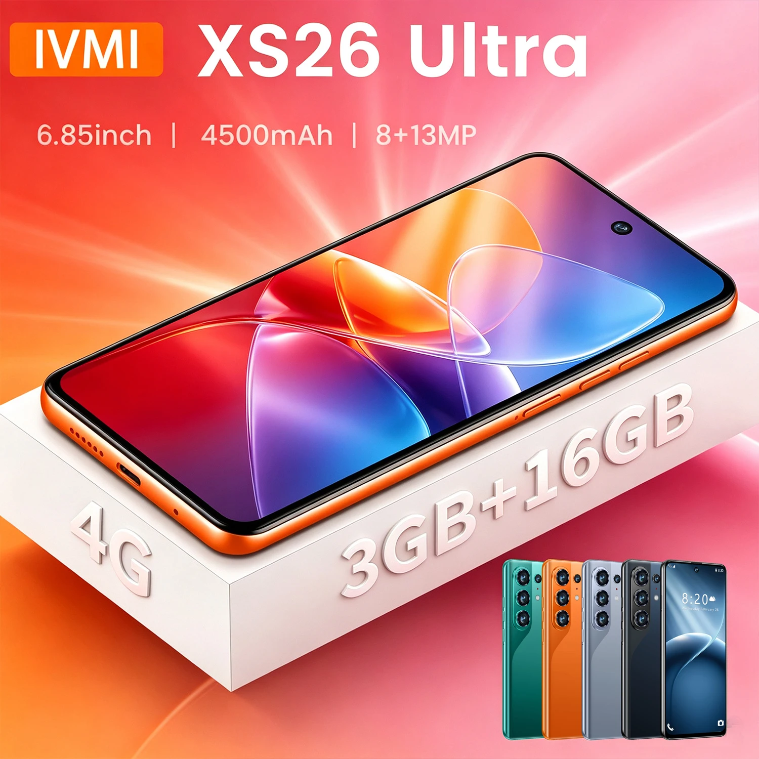 IVMI Global X S26 Ultra Smartphone Android 3GB+16GB 8+13MP 6.85