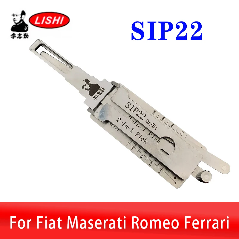 

Lishi 2in1 SIP22 Original Decoder Lock Pick tool Locksmiths tool Car Door Opne Tool For Fiat Maserati Romeo Ferrari