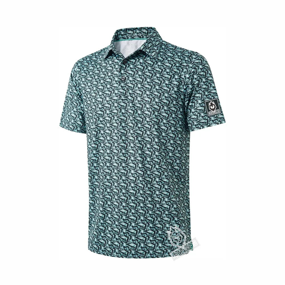 Camiseta de Golf para hombre, Polo de manga corta a rayas, secado rápido, informal