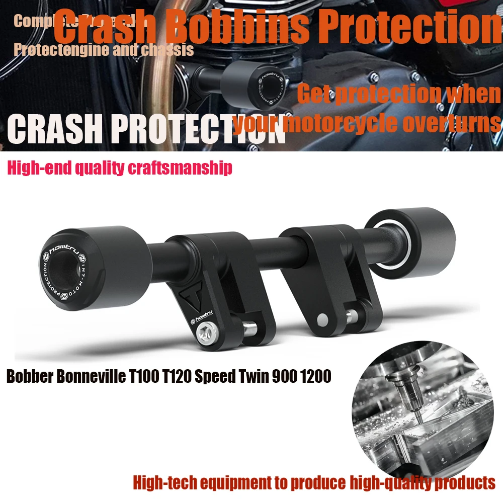 

Comprehensive protection Motorcycle Frame Sliders Crash Protection for Triumph Bobber Bonneville T100 T120 Speed Twin 900 1200