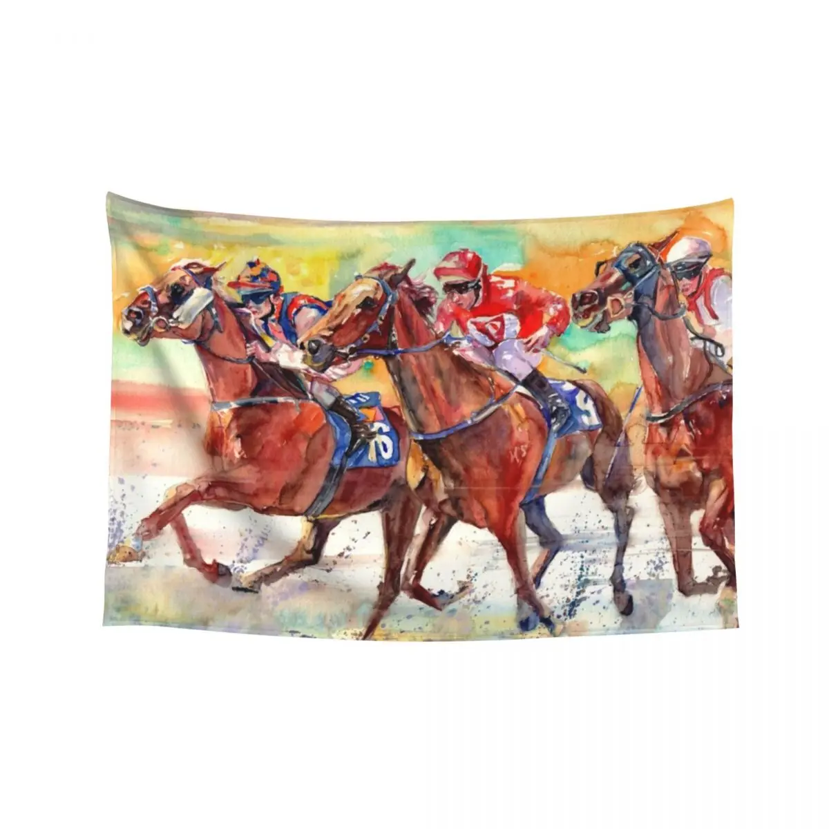 

Thoroughbred Racing Tapestry Decoration For Home Mushroom Room Decor For Girls Tapestry