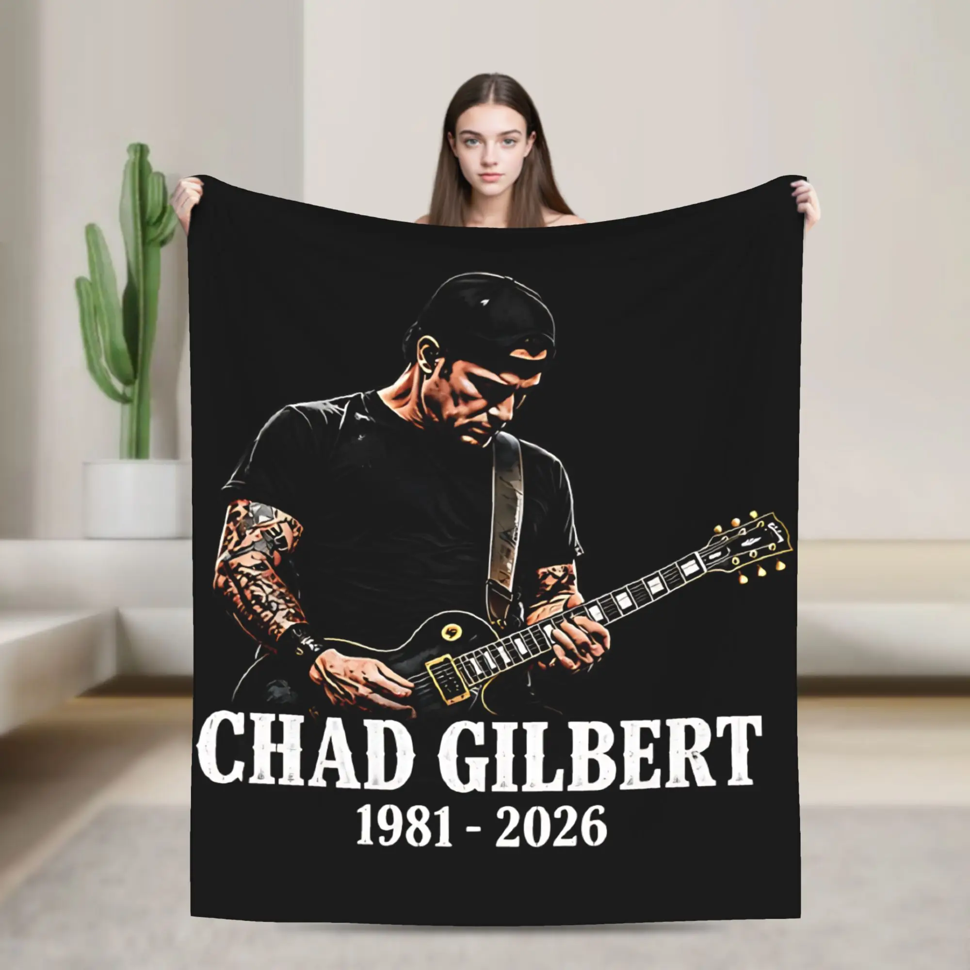 Rip Chad Gilbert Guitarist Blankets Fleece  Lightweight Throw Blankets for Bed Bedroom Quilt
