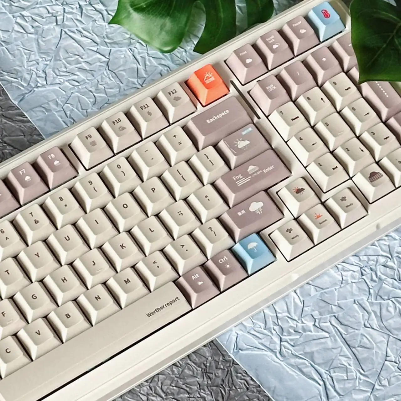 توقعات الطقس موضوع مجموعة كاملة من أغطية المفاتيح الإبداعية البسيطة PBT التسامي Keycap للوحة المفاتيح الميكانيكية MX