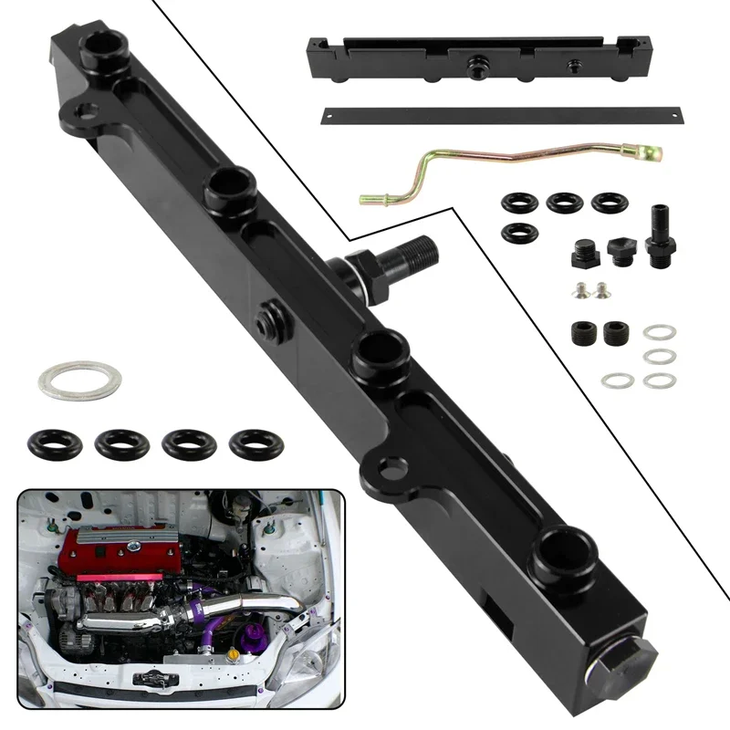 High Volume Fuel Rail Fits For Honda Civic K20 K20A2 K20A3 K20Z1 Acura RSX Integra Type R EP3 DC5 K24  Red / Black