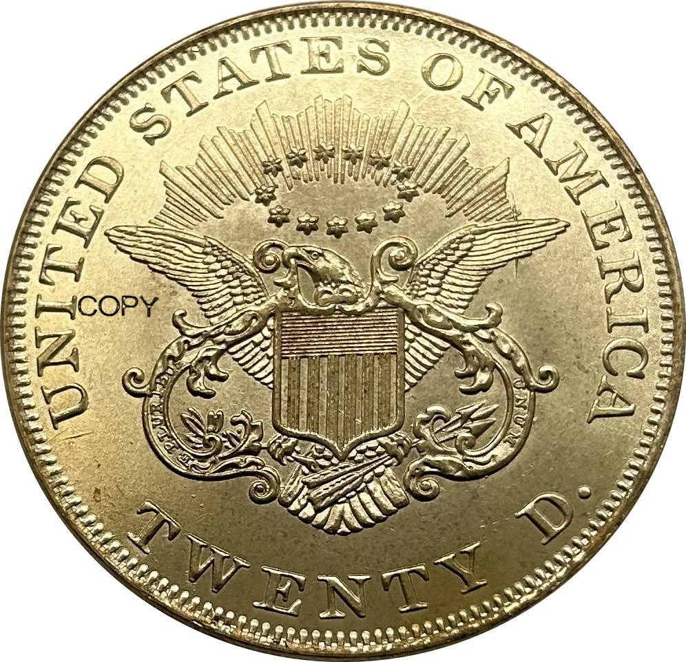 USA Coin 1856 United States 20 Dollars Liberty Head Double Eagle gold Brass Collectibles Copy Coins