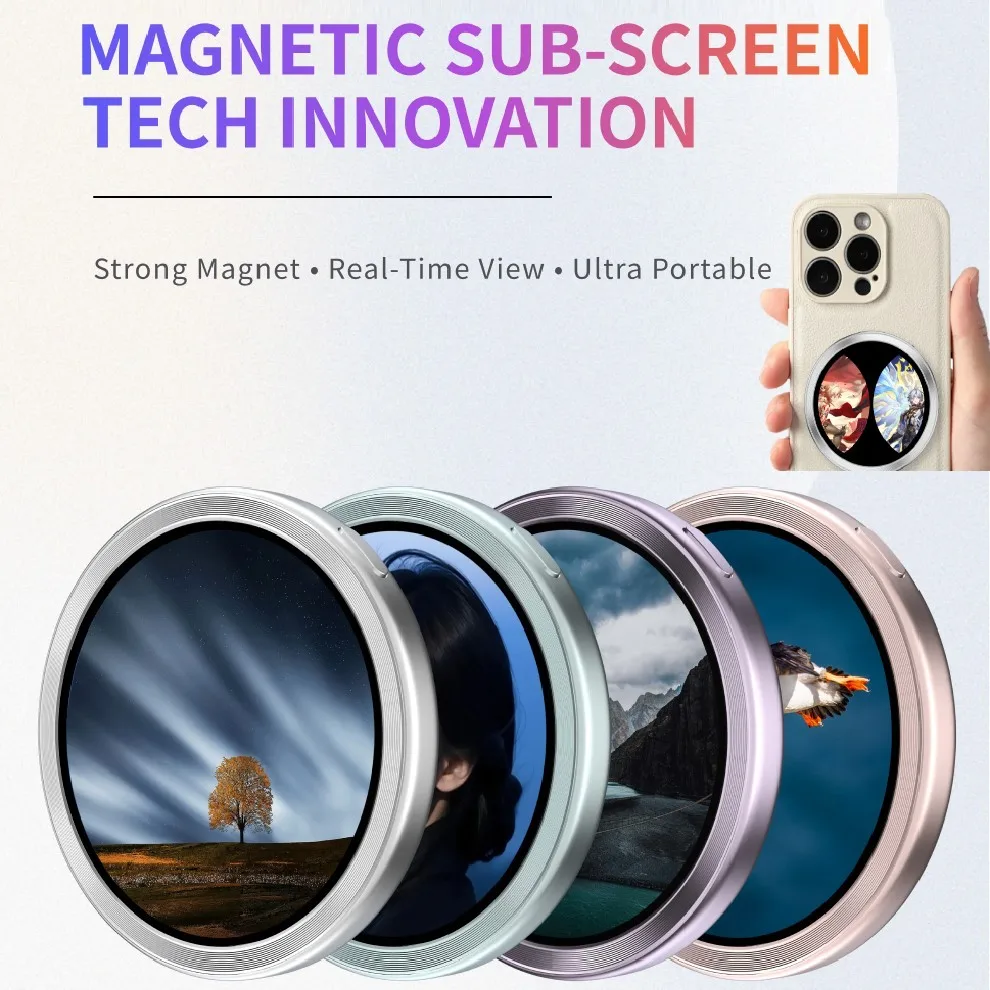 High-end Amoled Screen E-Badge Real-time Photo Sharing Smartphone Auxiliary Screen 17 Games Shaking to Switch Images