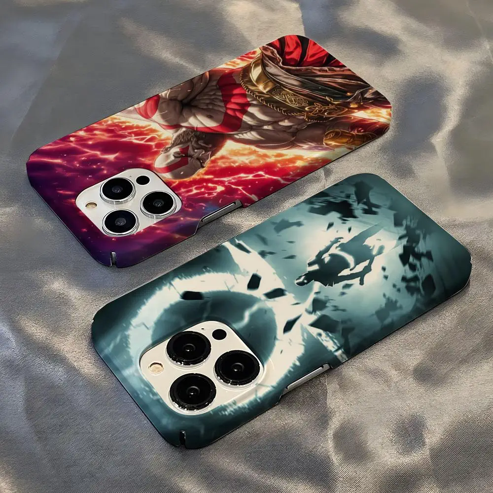 

Kratos God Of War Black Silicone Phone Case Hot For IPhone 16 15 14 13 12 11 Plus Pro Max Mini Glossy HD Hard Film Shell Cover