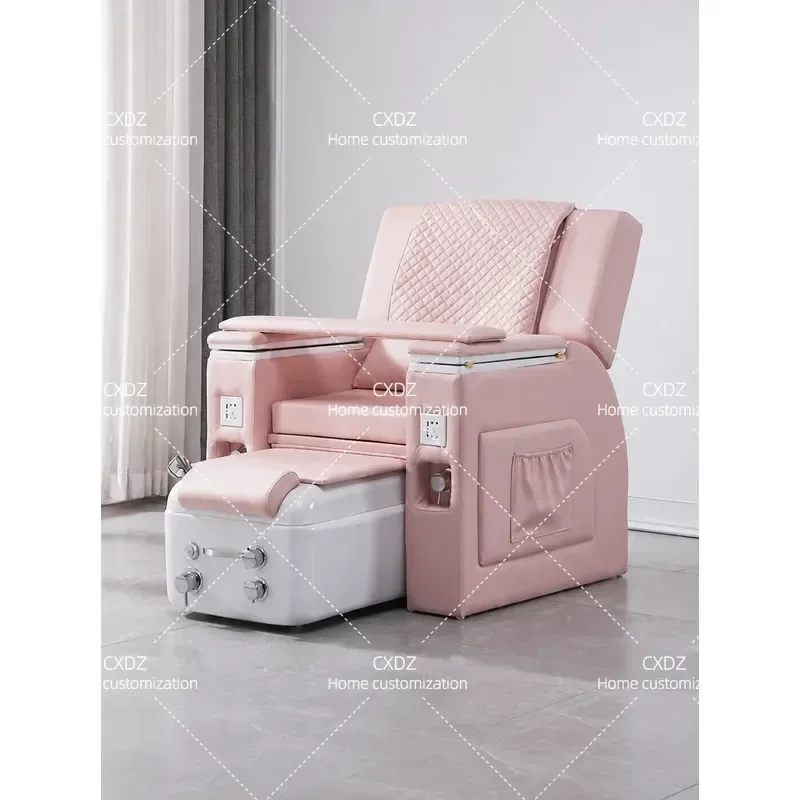 Electric Nail Art and Eyelash Sofa Multi Functional Beauty Bed for Foot Bath Massage Therapy Salon Furniture