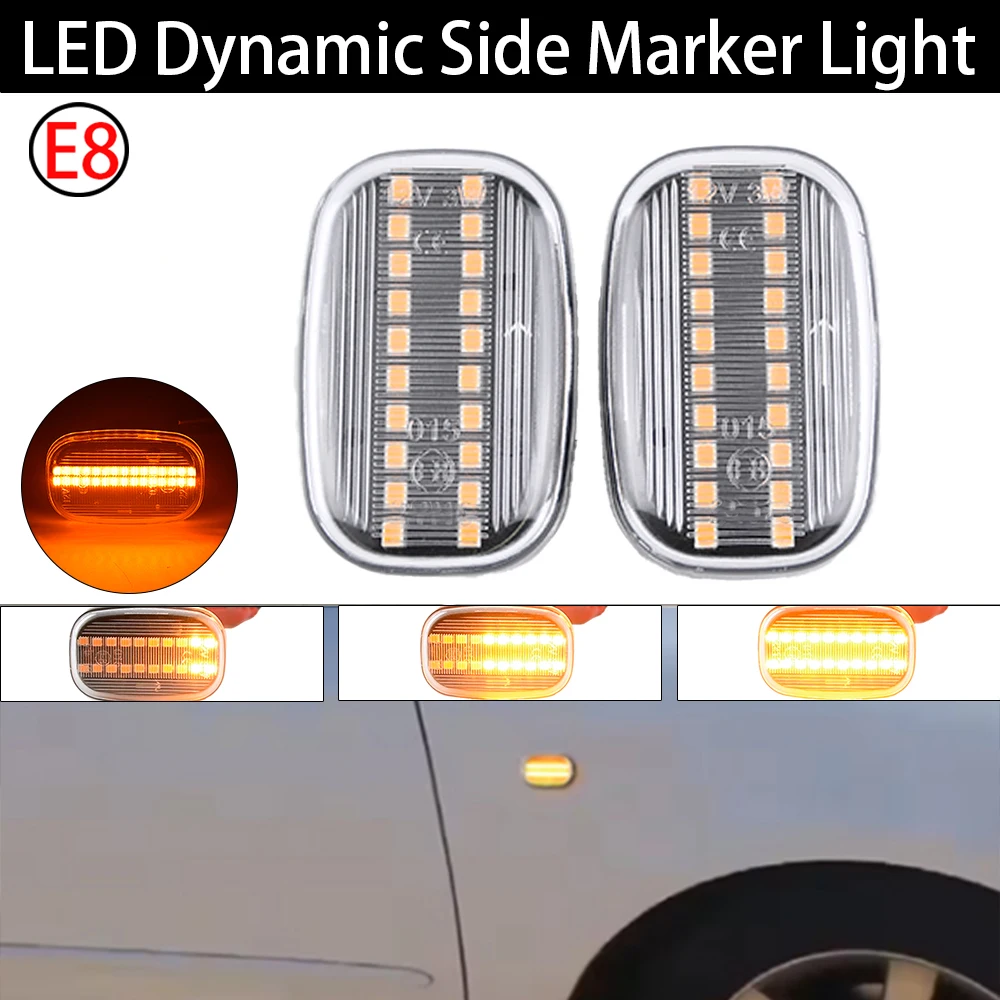 For Toyota Corolla Celica Caldina Camry Hilux Probox Fielder Avensis RAV4 Prius Runx Led Dynamic Side Marker Turn Signal Lights