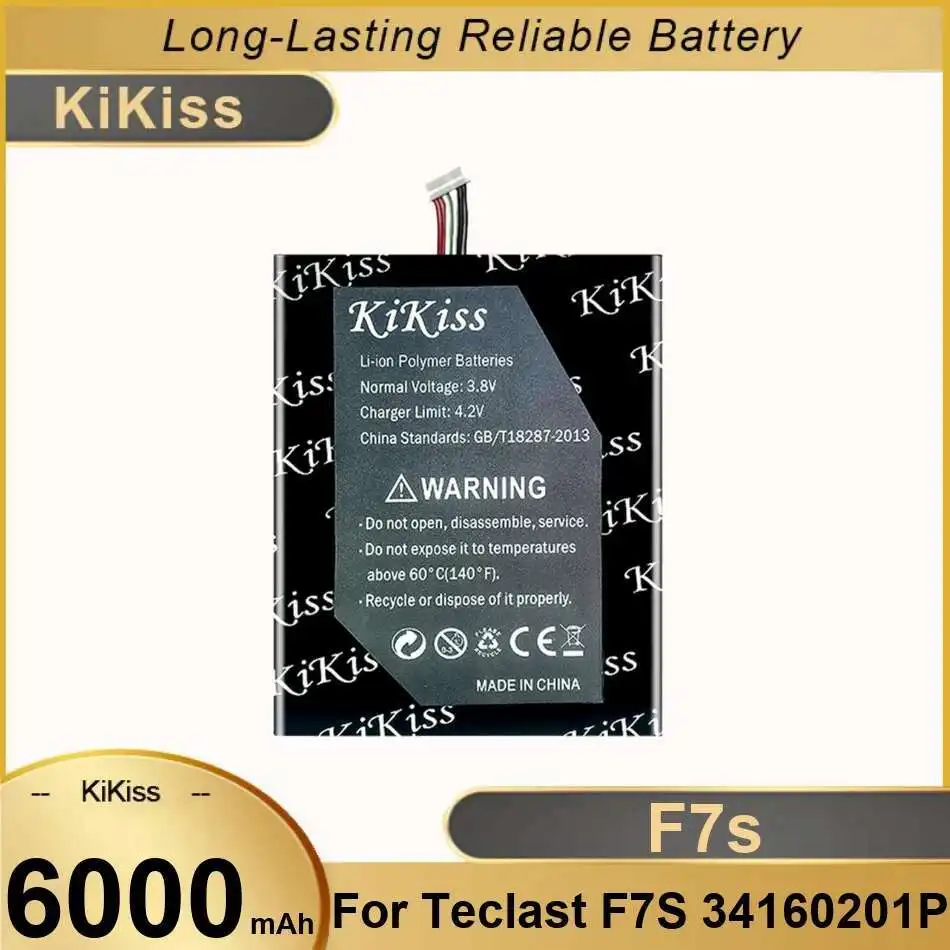 

6000Mah For Teclast F7S 34160201P With Frame,7 Cables Laptop Battery Safe Long-Lasting Performance