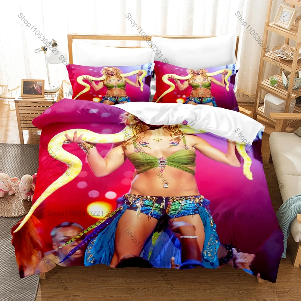 2026 Britney Spears Now Watch Me Bedding Set 1 Duvet Cover + 2 Pillowcases Pop Queen Dance Aesthetic Bedroom Decor