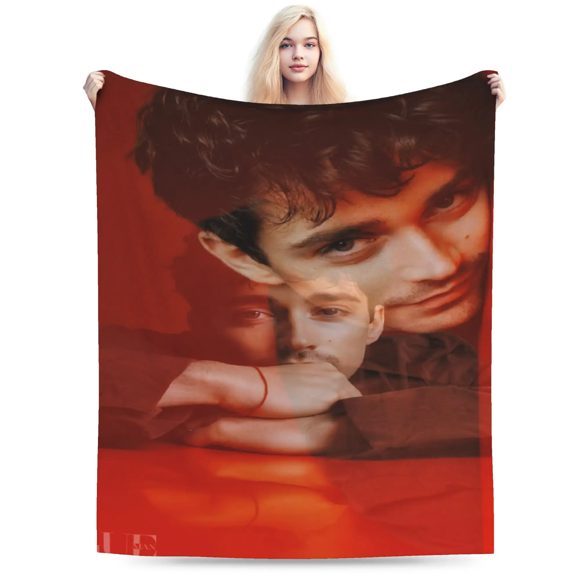 C-Charles L-Leclercs Warm Blanket  Picnic Plush Throw Blanket Graphic Outdoor Flannel Bedspread Sofa Bed Cover