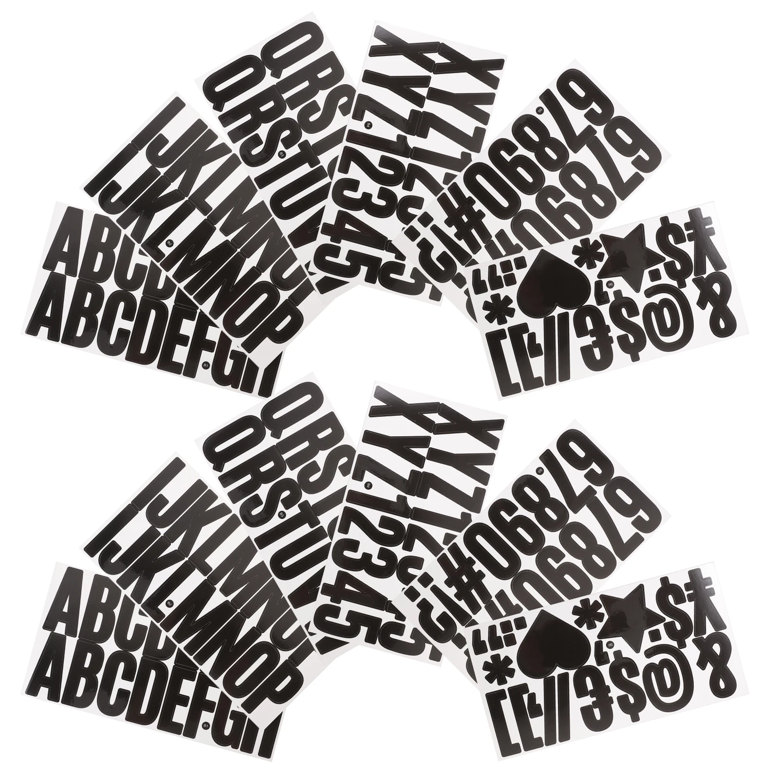 

2 Sets Letter Stickers Self Bulletin Decal Adhesive Waterproof Alphabet Decals Scrapbook Mailboxes House Numbers