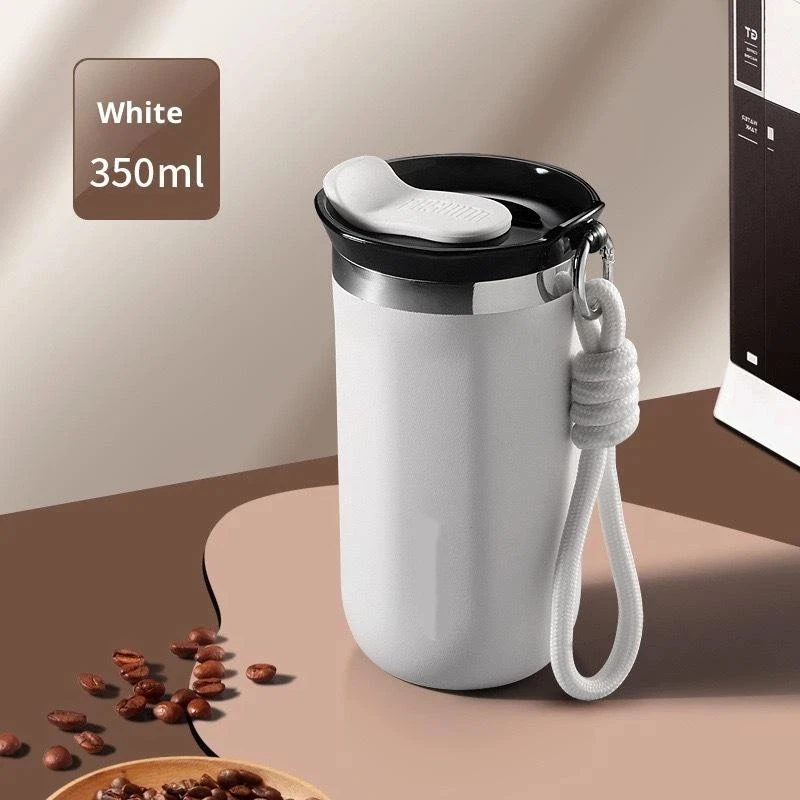 .Hot-350/500ML Stainless Steel Coffee Mug Insulated Water Cup Portable Double Wall Vacuum Flask Leak-Proof Cup Outdoor Tableware