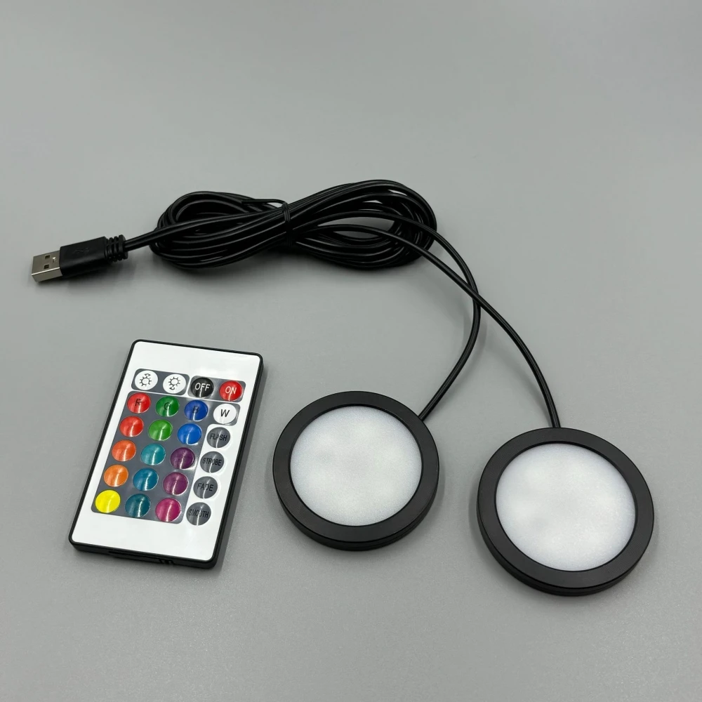 2 em 1 rgb led sob a luz do armário 24key controle remoto kit usb para bambu laboratório lâmpada led cor ajustável peças de luz led ferragem