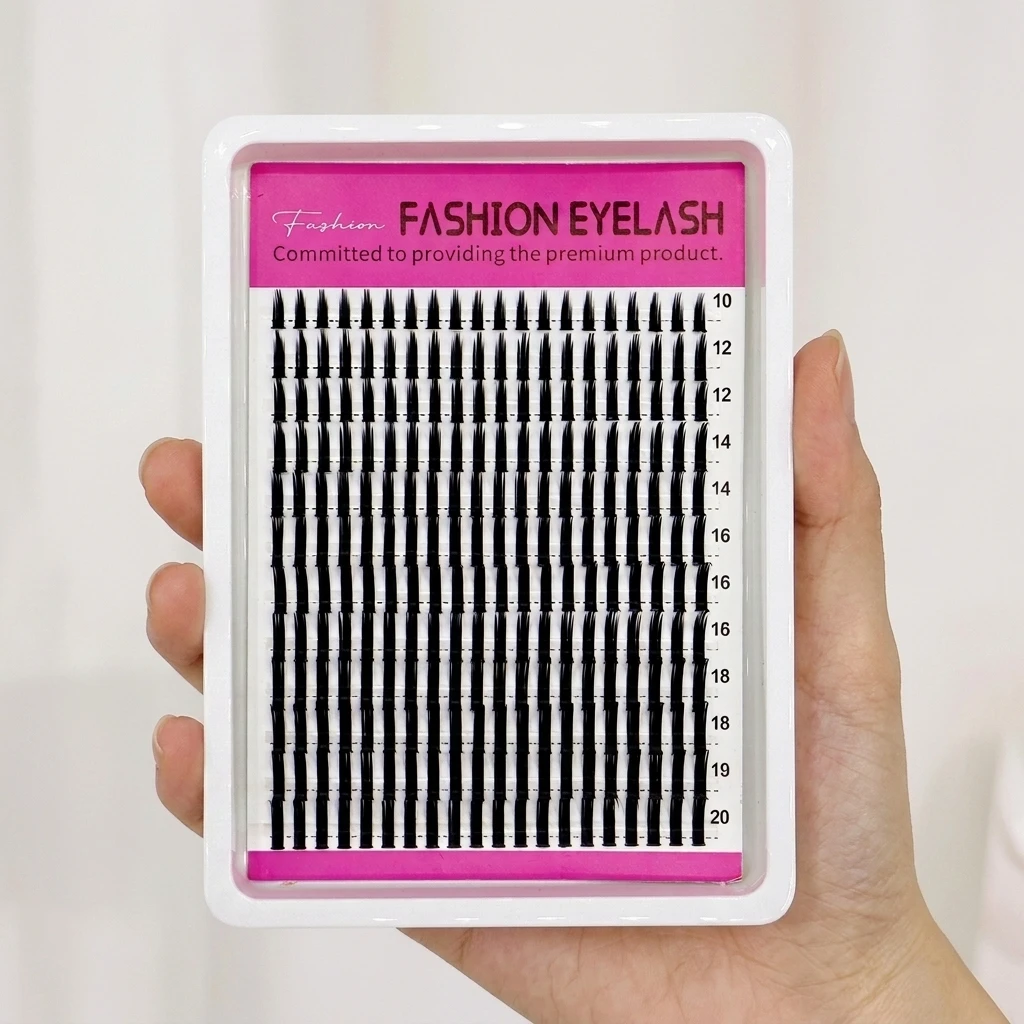 12rows DIY Eye Makeup Cluster Lashes Pointed Fairy Soft Reusable Eyelash Extensions Natural Look Black Synthetic Fiber D Curl