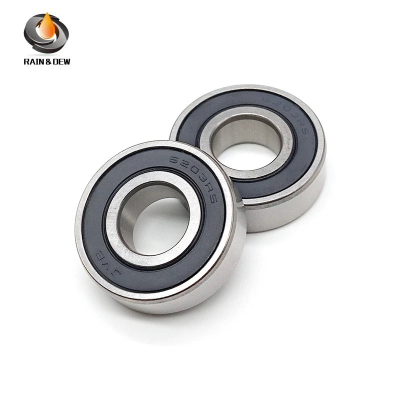 2Pcs Deep Groove Ball Bearings 10mm 12mm 15mm 17mm 20mm 25mm 30mm 2RS Rubber Sealed Bearing ABEC-7