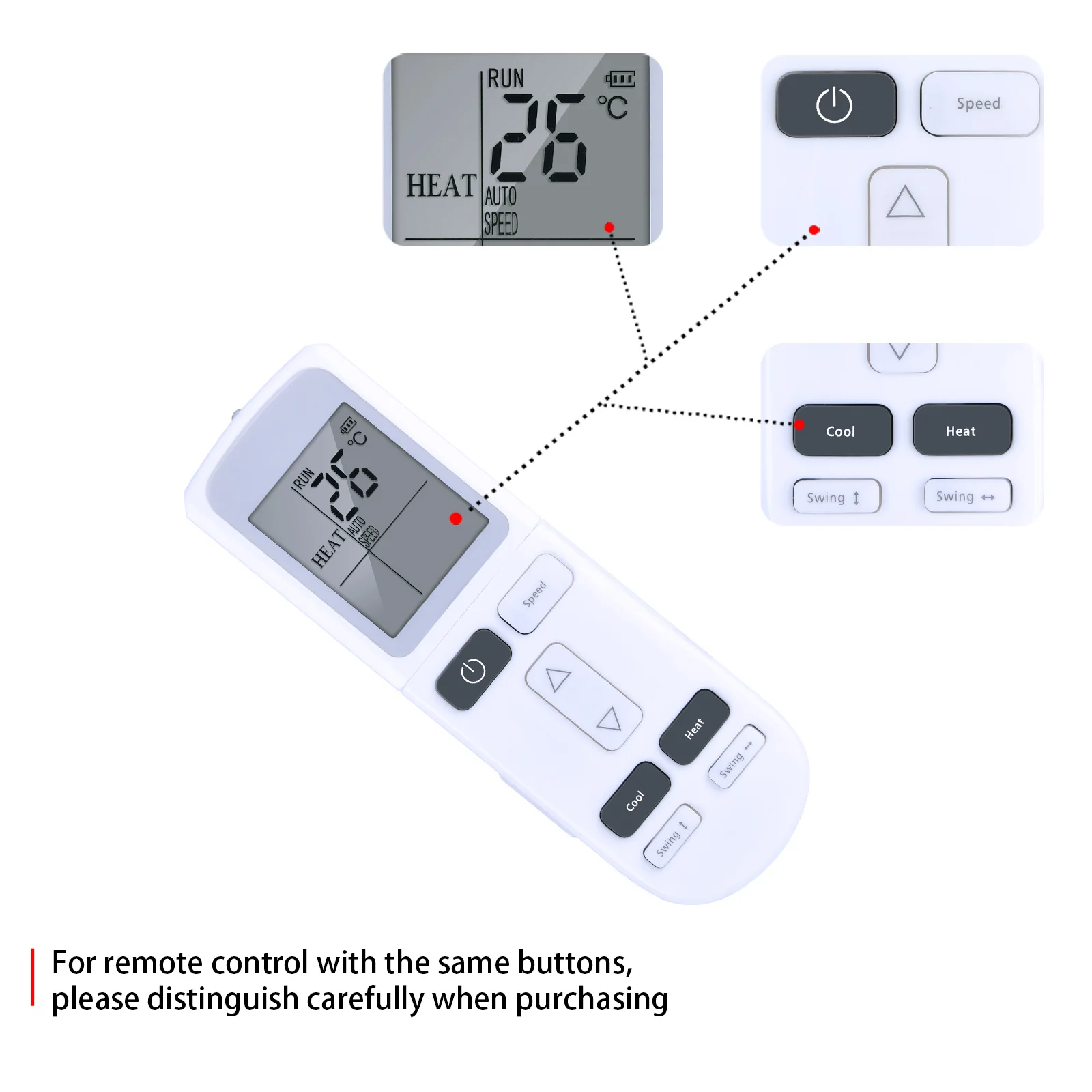New YKR-L/401E Remote Control For AUX Whirlpool RINNAI Akai Air Conditioner