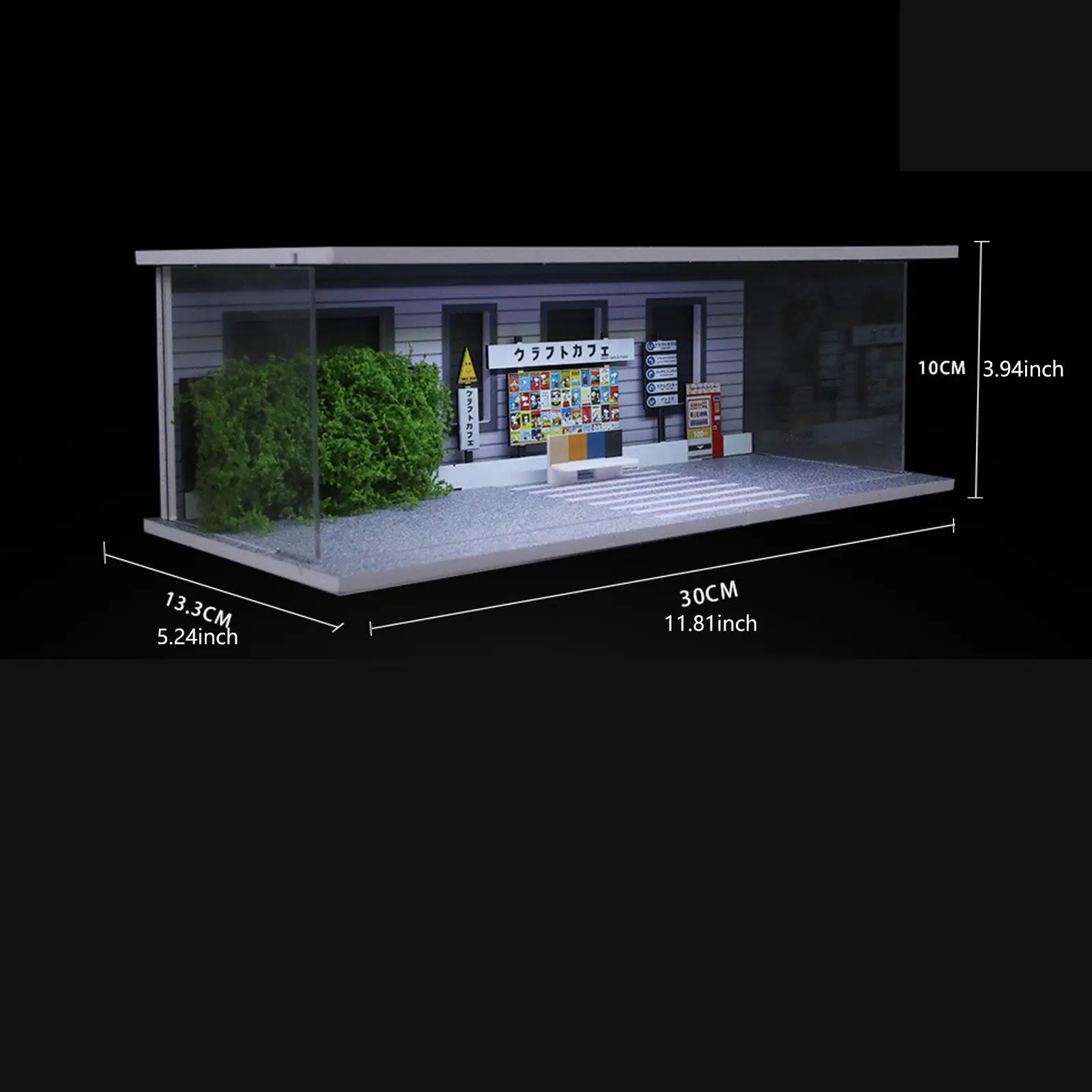 

Витрина-подставка для моделей 1/64 с LED-подсветкой, штабелируемая, для миниатюрных уличных сцен и парковок, для игрушечных машинок