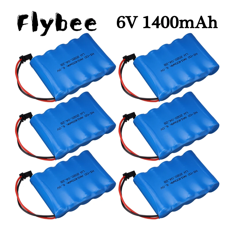 6v 1400mah Rechargeable Battery For Rc toys Cars Tanks Robots Gun AA NI-CD Battery 6v Battery Pack For Rc Boats With SM Plug