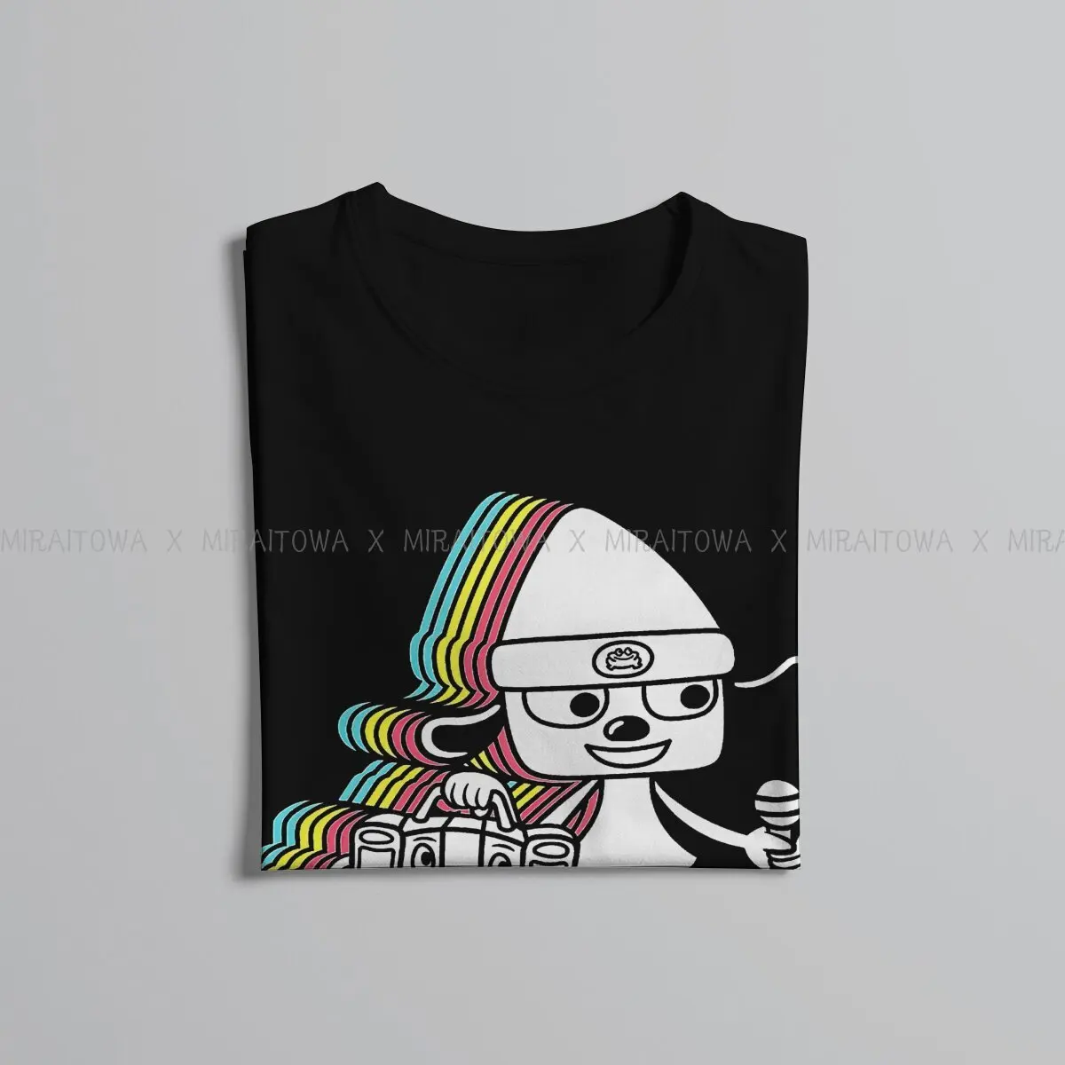 Neon  Fashion TShirts Parappa the Rapper Music Game Male Harajuku Fabric Tops T Shirt O Neck