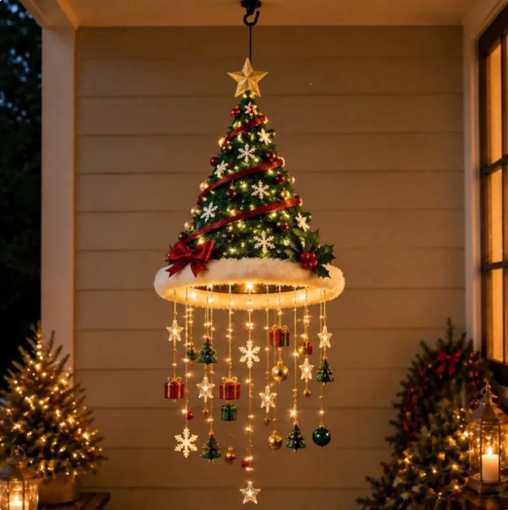 Guirlande Lumineuse Bonnets de Père Noël LED – Décoration Sapin – photo 6