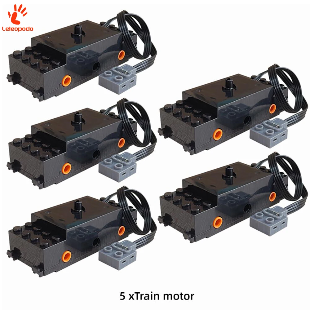 1/2/5/8Pcs New Train Track Motor 88002 Technical Speed Motor Building Blocks for 10254 53401 53400 Rail Tracks Toys Accessories