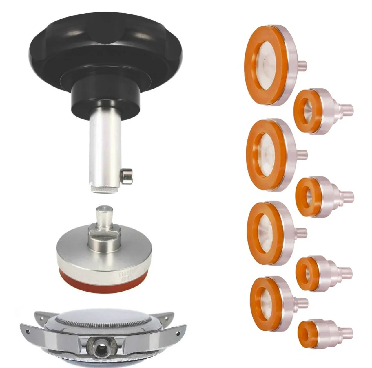 

9 IN 1 No Trace Rubber Watch Back Openers Kit 8 Assort Size Suction Watch Opener Tools Set For Watchmakers Repairing tool