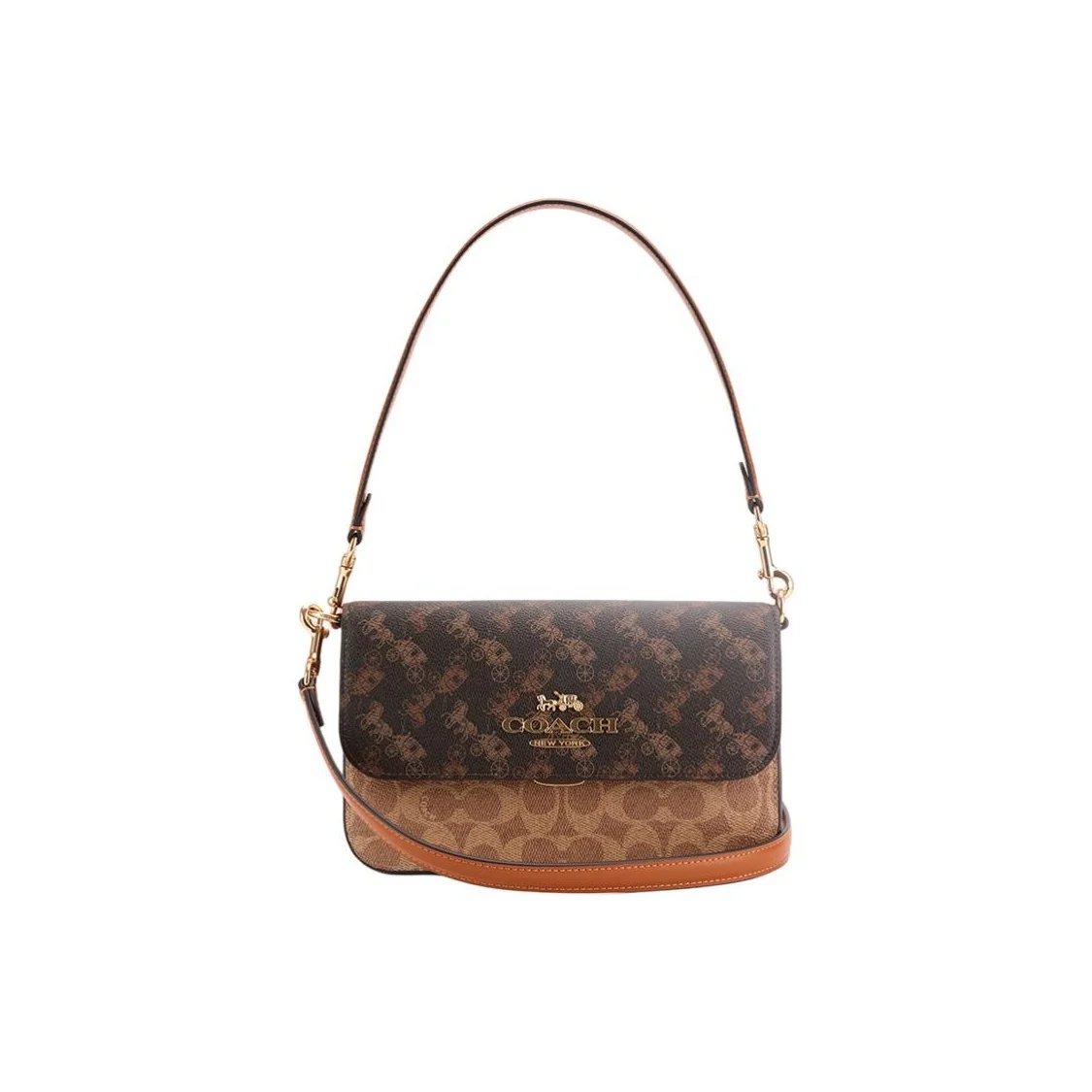 COACH Brynn Artificial Leather Crossbody Handbag, Shoulder Bag Medium Women's Truffle Mixed Color CBM57-IMS2K