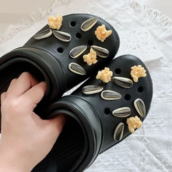 Shoe Charm DIY 3D Melon Seed Popcorn Rice Handmade Decoration Buckle for Hole Shoe Charms Set Accessories Kids Girls Gift