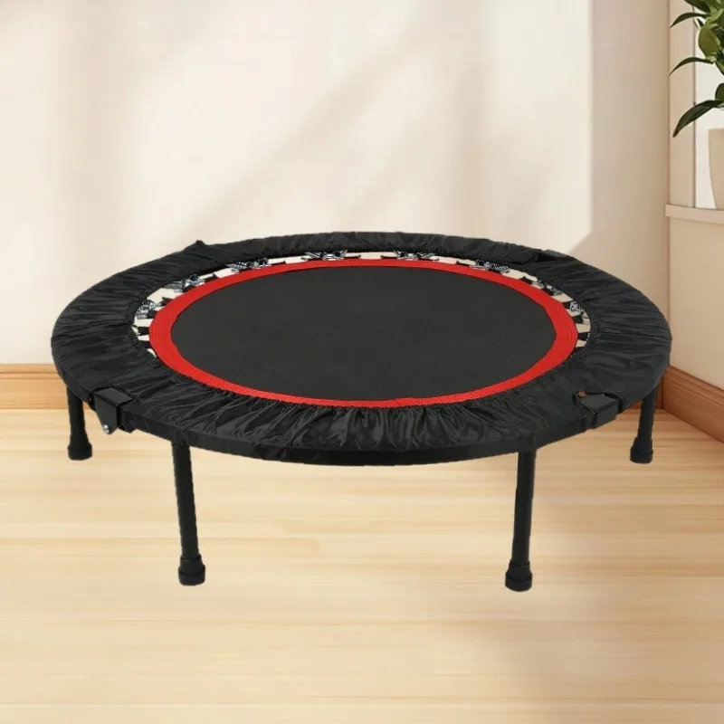 Black Casual Round Fitness Trampoline, 40-inch/48-inch Adult Trampoline (Optional Sizes), Designed for Home Entertainment