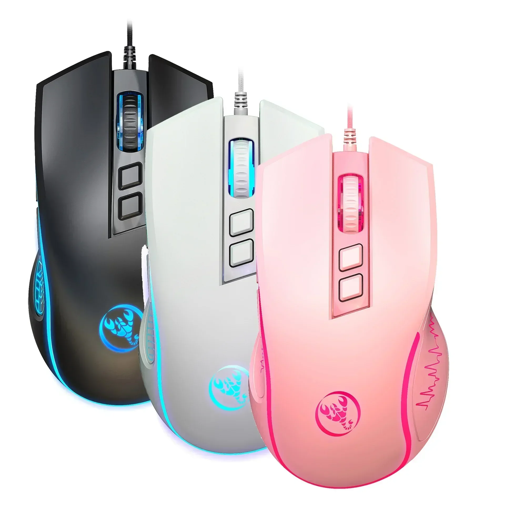 

Suitable for Laptop Gaming Backlight Color, Ergonomic RGB Wired Backlight ABS 7D 3600 Adjustable Optical Gaming Mouse