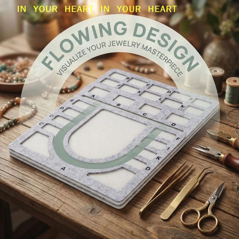 【X】Alphabetic Felt Beading Mat Board with CM Scale Multi Function Bead Sorter for  Repairs DIY Accessories Craft