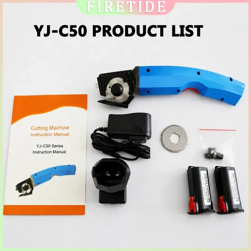 Wireless Rechargeable Electric Round Knife Cutting Machine Micro Hand Push Cloth Fabric Leather Cutter Repair Scissors Tool