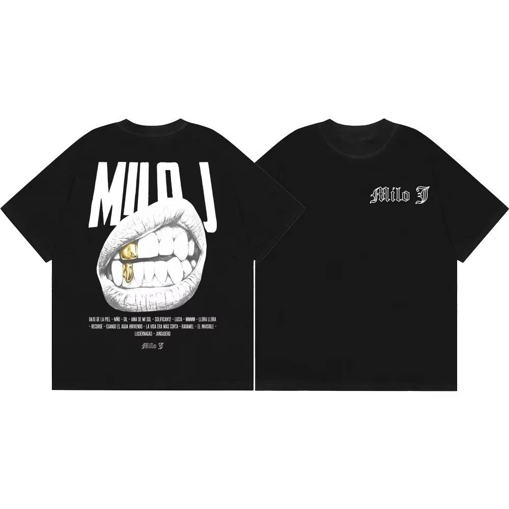 Rapper Milo J Merch T Shirt Men Women Clothing Hip Hop Fashion Short Sleeve T-shirt High QualityOversized T-shirts