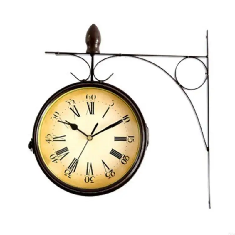 

J2HB European-style Double-sided Wall Clock for Creative Clocks Monochrom