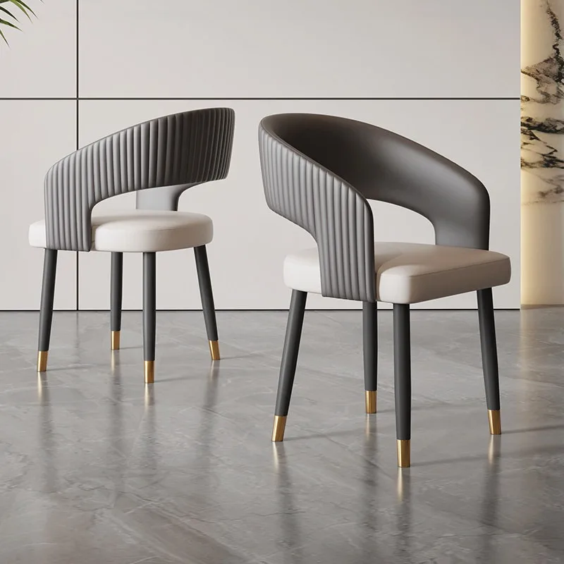 Industrial Upholstered Dining Chair Sturdy Iron Legs Scratch-Resistant Design for Restaurant Bistro Premium Commercial Chairs