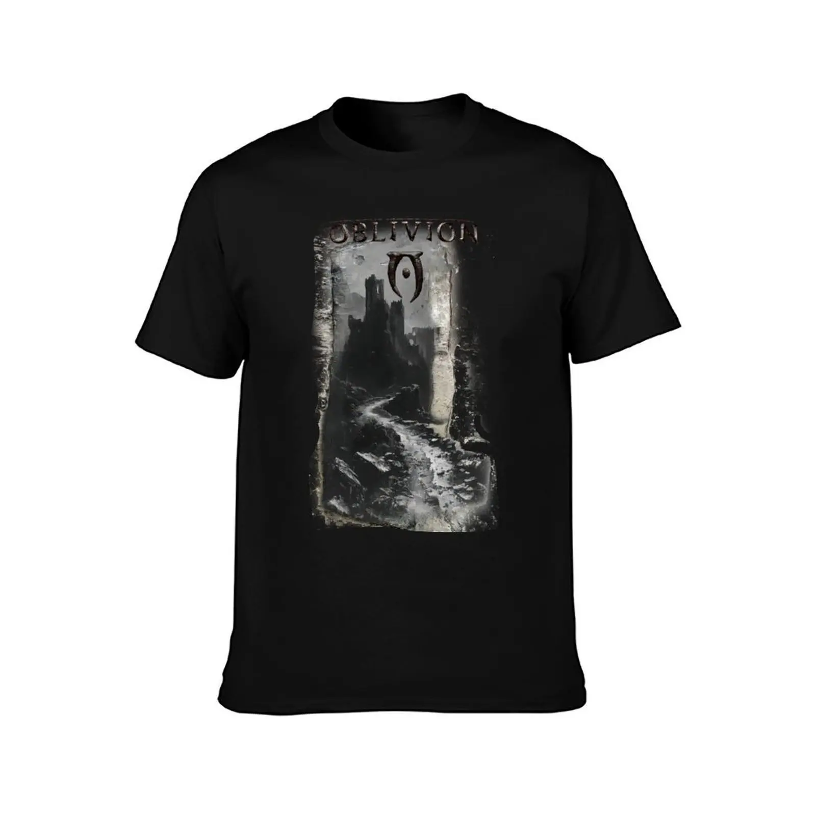 oblivion remastered fanart T-Shirt Summer Casual Cotton Tee Oversized Streetwear Tops Vintage Graphic Print Unisex Men Women
