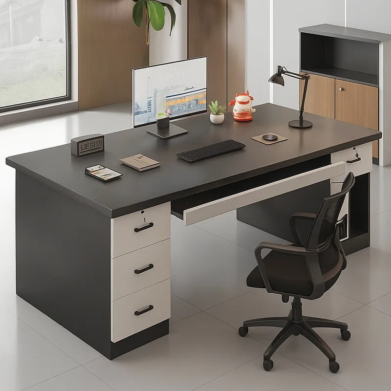 

Desk Boss Desk Office Desk with Drawer Staff Leader Computer