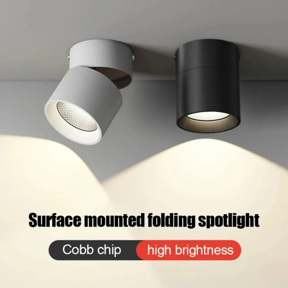 Led Downlight Spot Led Spotlights Foldable AC 220v 7w 10w 15w 3 Colors Room Light Fixture Ceiling Lamp for Home Kitchen Indoor