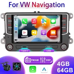 2 Din Android Auto GPS Car Radio Multimedia Stereo Carplay For VW  Skoda Octavia Golf Touran Passat B6 Polo Jetta