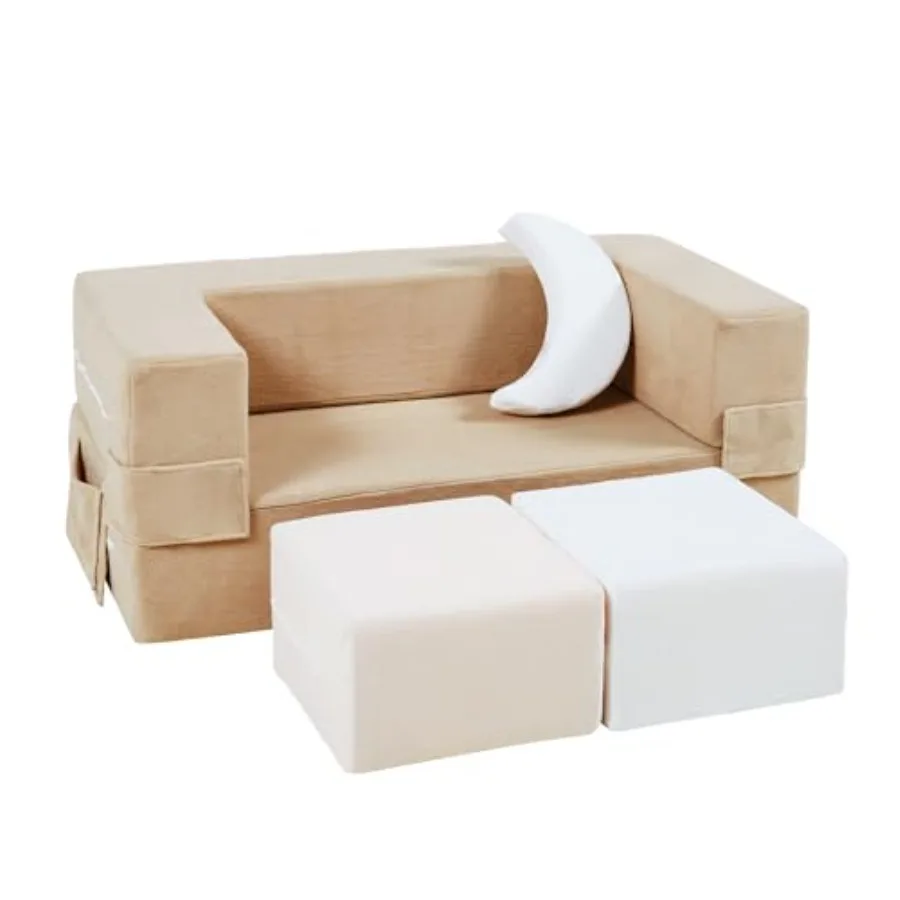 

Modular SofaToddler Couch Foam Armchair for Convertible Plush Sofa Play Set Fold Out SofaBed Classic Color